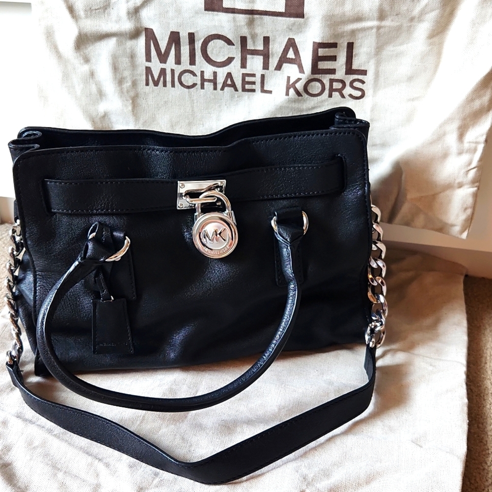 Michael Kors Black Leather Tote